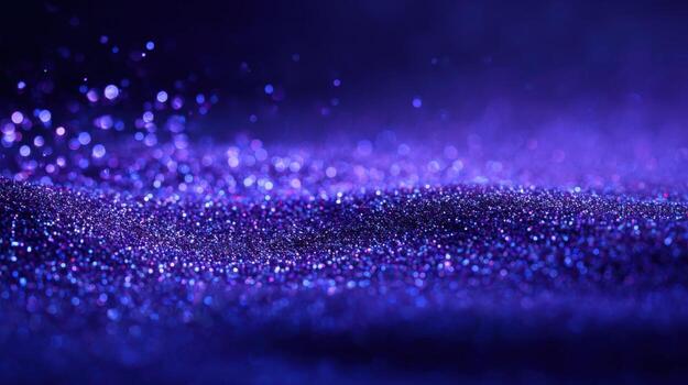 Elegant purple glitter background with shimmering particles ideal for festive designs and abstract concepts photo