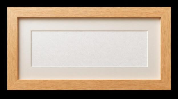 Horizontal Light Wood Picture Frame with White Mat Board for Art and Photography Display photo