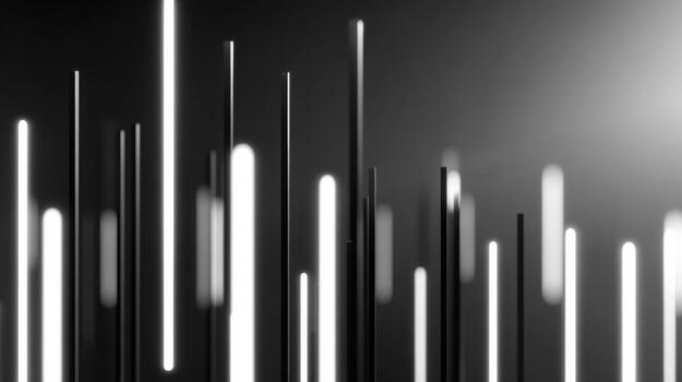 Abstract Glow Dynamic Vertical Lines in a Modern Black and White Composition for Backgrounds photo