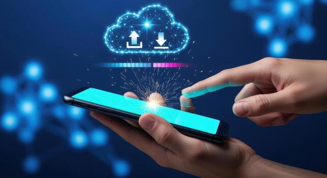 Cloud Computing Technology on Mobile Phone Data Storage, Transfer, and Global Network Connectivity photo