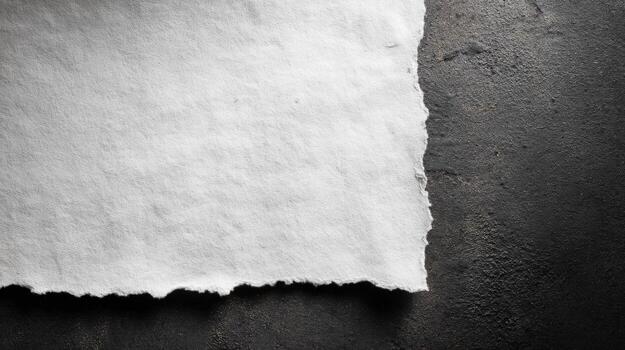 Textured White Paper on Dark Backdrop Perfect for Mockups, Overlays and Graphic Design Projects photo