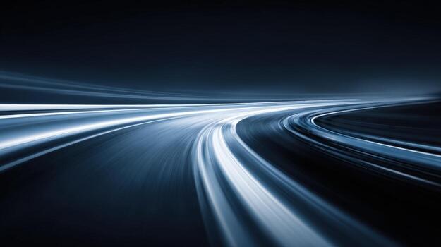 Abstract blurred motion background representing speed, technology, digital transformation, and a modern, futuristic perspective photo