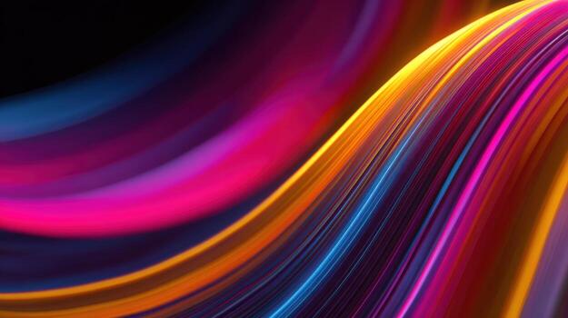 vibrante resumen ola antecedentes con fluido líneas y vistoso gradientes, Perfecto para moderno diseño proyectos foto