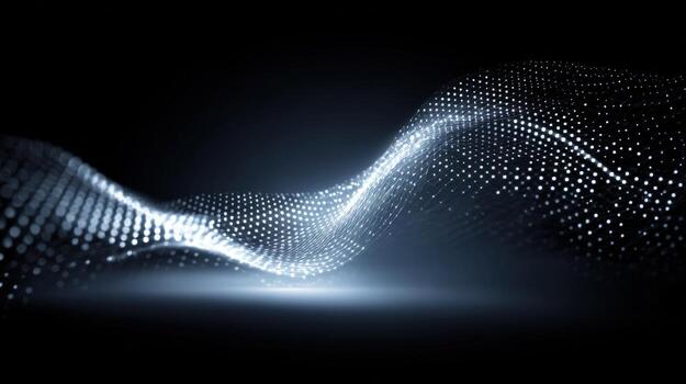 Abstract Digital Waveform Background Modern Technology, Data Visualization, and Futuristic Design Element photo