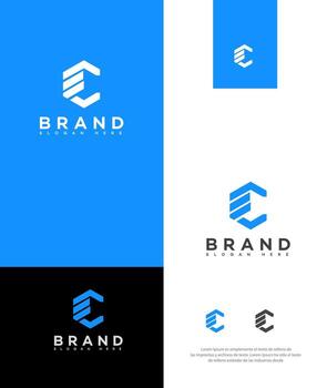 Abstract Geometric C Initial Corporate Identity Template vector