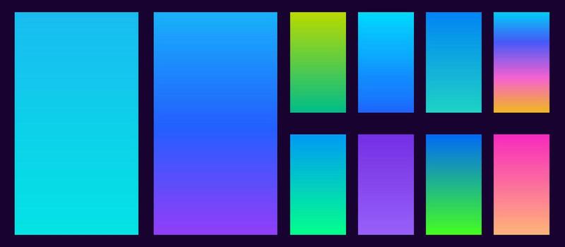 Gradient Backgrounds App UI Design Templates vector
