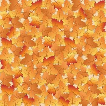 Autumn leaves pattern with space for text. vector