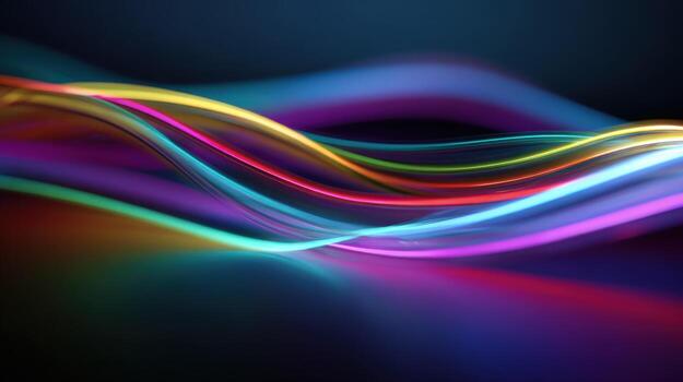Vibrant Light Streaks Abstract Background, Dynamic Energy Flow, Colorful Waves, Creative Backdrop photo