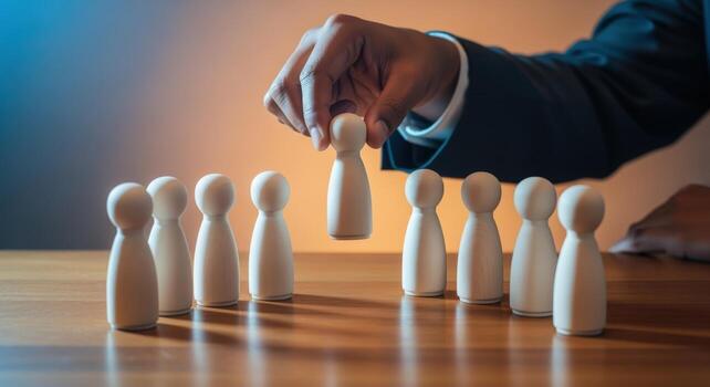 Human Resources and Talent Acquisition Concept Selecting an Employee from a Group of Candidates photo