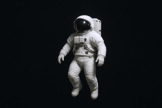 Astronaut Floating in Deep Space A Solo Journey of Exploration and Cosmic Adventure photo