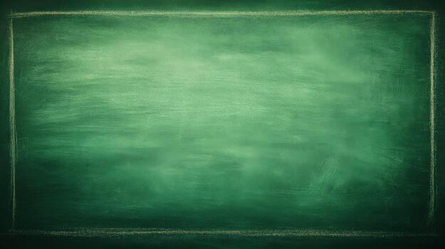 Green Chalkboard Background with Border, Ideal for Education, School, Presentation, or Design Projects photo
