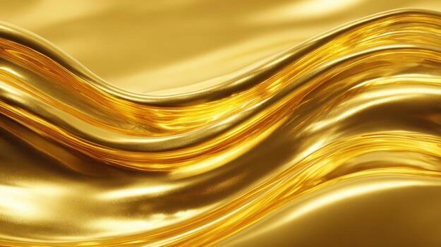 Luxurious Gold Texture Background with Dynamic Waves and Metallic Shine for Premium Design Projects photo