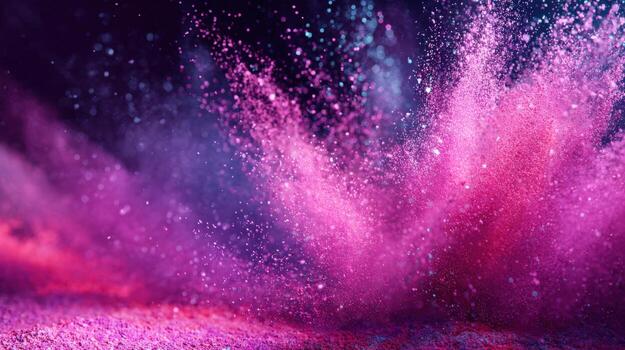 Exploding Powder A Dynamic Abstract Display of Pink and Purple Pigment for Creative Projects photo