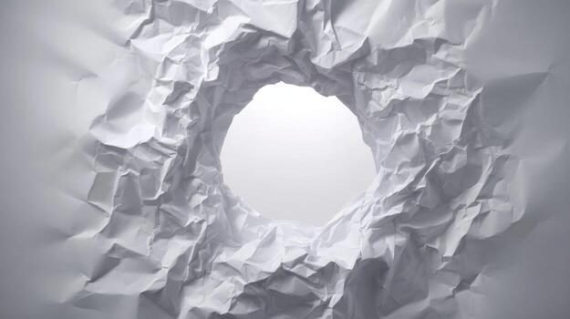 resumen estropeado papel con central agujero creativo textura y minimalista diseño para antecedentes y superposiciones foto