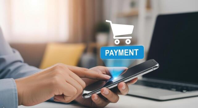 Online Payment with Mobile Phone Secure Digital Transactions and Ecommerce Solutions for Modern Lifestyles photo