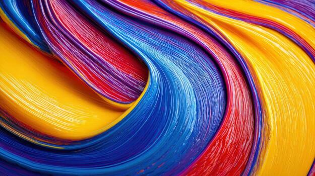 Vibrant Swirls of Color Abstract Artistic Background with Dynamic Flow and Bold Pigments, Ideal for Creative Projects photo