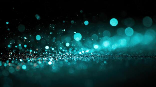 resumen verde azulado bokeh Brillantina antecedentes con espumoso ligero efecto para festivo celebraciones y diseños foto