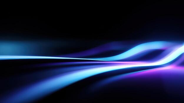 Abstract Background with Flowing Light Trails in Shades of Blue and Purple for Technology Concepts photo