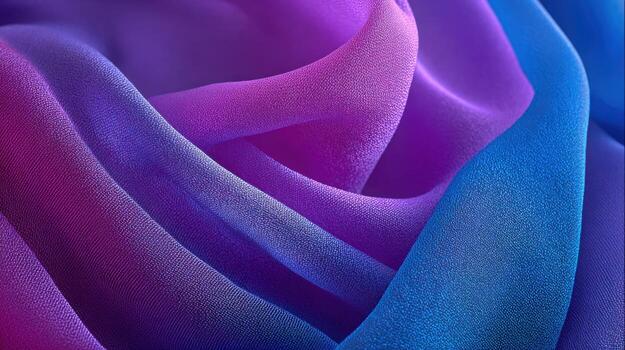 Abstract Colorful Fabric Background with Gradient Hues - Delicate Texture and Soft Draping for Fashion photo