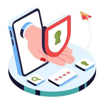 un editable diseño ilustración de seguridad servicios vector