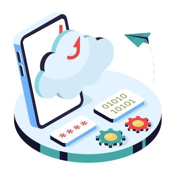 prima descargar ilustración de nube suplantación de identidad vector