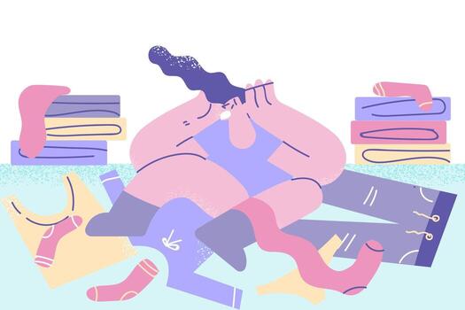 Problem of choice and frustration concept vector