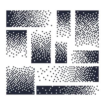 colección de píxel modelo transiciones decorativo fronteras vector