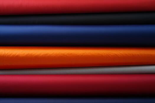 A stack of colorful fabric photo