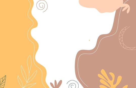 Abstract organic shapes and botanical elements create a modern, artistic, and harmonious background design. vector