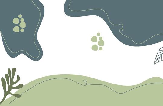 moderno orgánico formas y botánico elementos crear un sereno resumen antecedentes para diseño proyectos vector