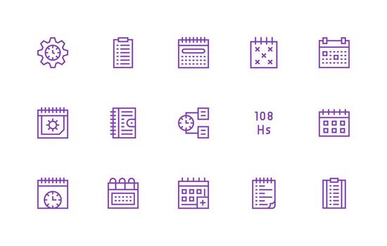 15 Icons for Appointments in Regular Line Format Editable Icon Collection vector