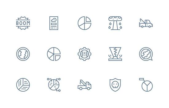 Regular Line Icons from Breakdown Set with 15 Vectors Clean Icon Set Icon Pack for UI Projects