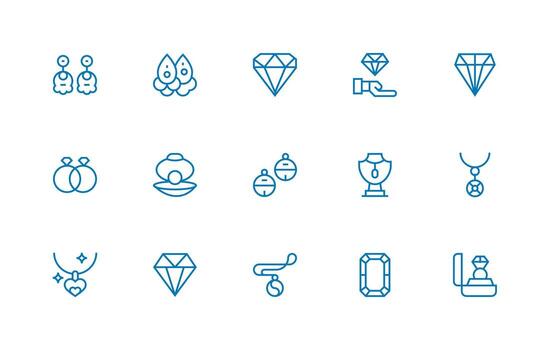 15 Regular Line Style Icons from Gemstone Collection Clean Icon Set Icon Pack for UI Projects vector