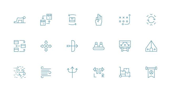 Minimal Line Icons from Movement Set with 18 Vectors Minimal Icon Set for Interface Projects