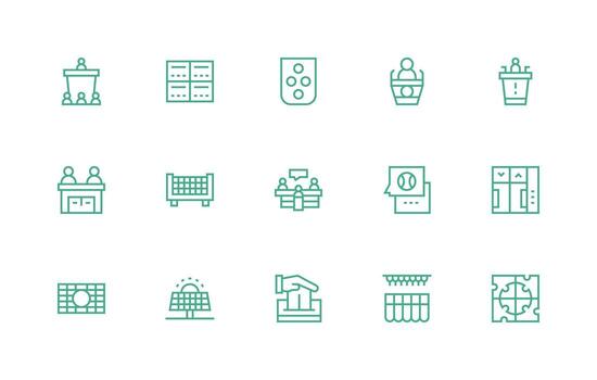 regular línea íconos desde panel conjunto con 15 vectores de uso múltiple icono diseño paquete