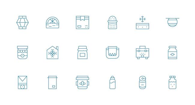 18 Preserve Icons in Minimal Line Aesthetic Minimal Icon Set for Interface Projects vector