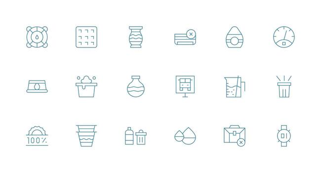 Minimal Line Icons from Full Set with 18 Vectors Multi-Purpose Icon Set