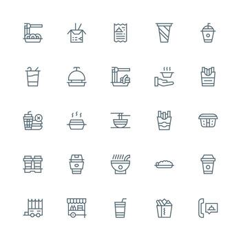 eliminar visual paquete conteniendo 25 medio carrera contorno íconos usuario interfaz íconos para digital productos vector