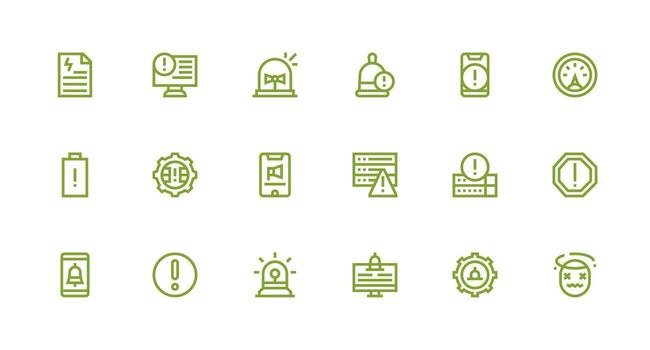 Critical Design Icons featuring 18 in Strong Stroke Line Style Core Icon Collection for Daily Tasks vector