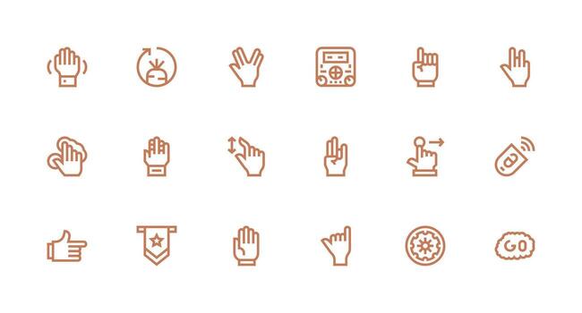 Strong Stroke Line Style Command Icons with 18 Vectors Interface Icon Collection for Daily Projects