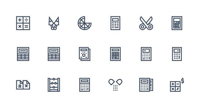 dividir diseño íconos presentando 18 en fuerte carrera línea estilo esencial icono conjunto para equipos vector