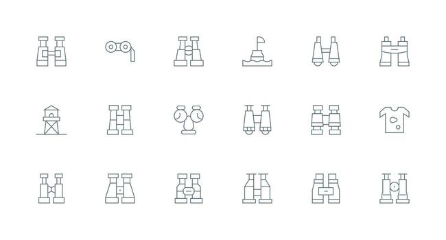 18 mínimo línea vectores para punteo tema limpiar icono conjunto icono paquete para ui proyectos