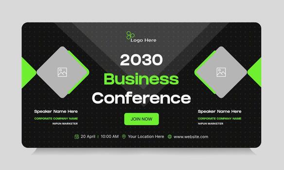 Best webinar business seminar web banner design, business webinar banner template design, business conference web banner design, customizable eps 10 file format vector