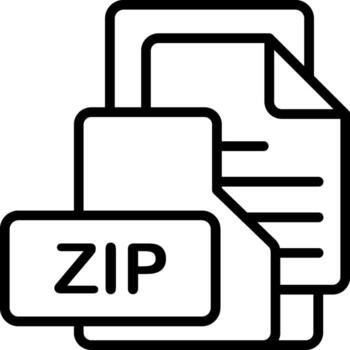 Código Postal archivo formato carpeta icono contorno estilo diseño vector