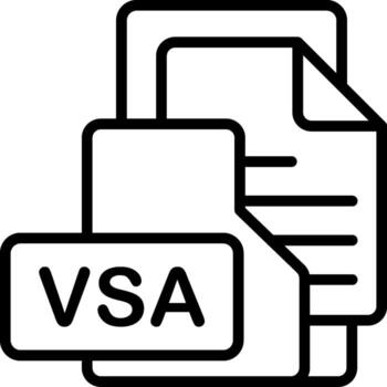 VSA File Format Folder Icon Outline Style Design vector