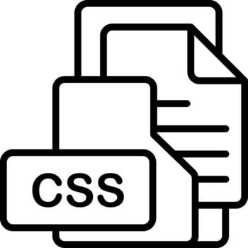 CSSFile Format Folder Icon Outline Style Design vector