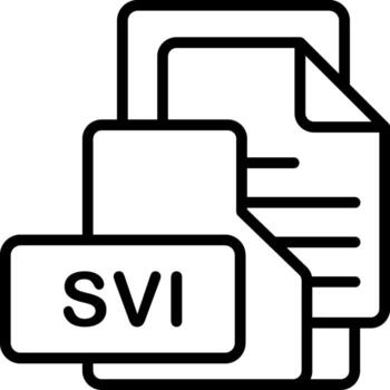 SVIFile Format Folder Icon Outline Style Design vector