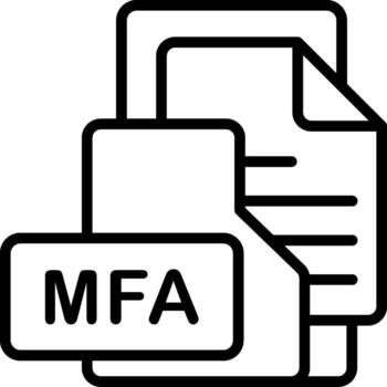 NFA File Format Folder Icon Outline Style Design vector