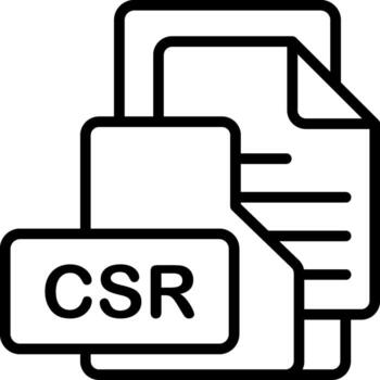 CSR File Format Folder Icon Outline Style Design vector