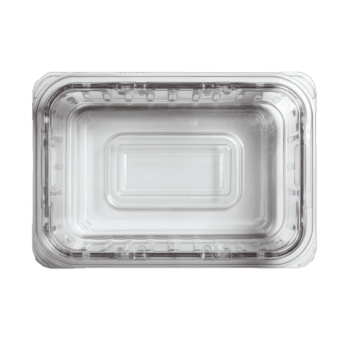 esvaziar Claro plástico retangular Comida recipiente isolado em transparente fundo png